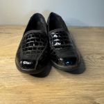 Easy Street Shoes Black Patent Croc Embossed Slip On Loafer Comfort Shoes 7.5 WW Photo 2