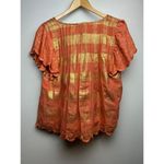 Ollari Greta Blouse in Fiesta Coral NWT Sz. S Orange Photo 3