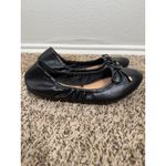 Torrid Womens Black Ballet Flats Sz 10WW Bow Detail Faux Leather Casual Comfort Photo 1