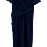 BHLDN Size US 12 Short Sleeve Maxi Dress Formal Dark Blue Navy Wedding Party Photo 0