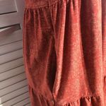 Frye Burnt Orange Floral Tiered Cotton Dress Medium Photo 7