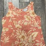 Jessica Howard Linen Pink and Cream Tropical Floral Dress Size Small Photo 7