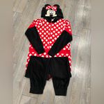 Disney  Red and Black Onesie with White Dots Photo 2