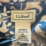 L.L.Bean Blue Paisley Corduroy Button Down Shirt Women’s XL Photo 8