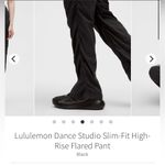 Lululemon NWT dance studio slim-fit HR flared pant black size small Photo 2