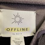 Aerie Grey gray offline velour hoodie Photo 4