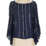 Macy's Floria  Elegant Navy Blue Women's Top Photo 9