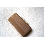 BCBG Maxazria Evening Gold Box Clutch Bag with Crossbody Shoulder Chain Strap Photo 5