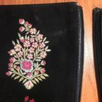 Oscar de la Renta Floral Print Suede Knee High Boots Photo 2