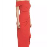 Vince Camuto Off the Shoulder Crepe Gown Sz 2 Red Photo 2