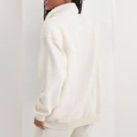 Aerie  Women’s Sz XXL‎ Cream Sherpa Holiday Hometown Quarter Zip Sweatshirt Photo 2