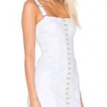 For Love & Lemons White Monika Corset Denim Mini Dress Photo 1