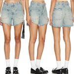 We The Free Free People  Palmer High-Rise Button Fly Slouchy Denim Shorts Size 32 Photo 6