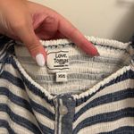 Emerson Fry Love Tomas Blue/White Striped Midi Dress size M/L Blue Size M Photo 3