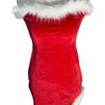 Zaful NWT Women's Sexy Off Shoulder Velvet Back Lace Up Fur Christmas Dress Photo 0