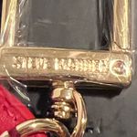 Steve Madden Red Heart Mirror Bag Charm Gold Keychain NEW Photo 4