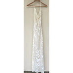 Rat & Boa Primrose Dress Cowl Cross Back XS Long Maxi Bride Formal Wedding Guest White Photo 10
