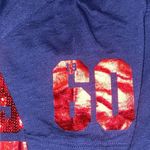 PINK - Victoria's Secret VS PINK 2015 navy blue and red Patriots V-neck t-shirt with sequins Photo 3