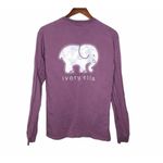 Ivory Ella  purple long sleeve crew neck t-shirt elephant spell out Photo 1