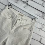 Madewell Y2K High Rise Skinny Cropped Jeans White Frayed Hem Distressed Size 27 Photo 6