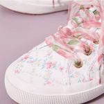 Superga  X LoveShackFancy Floral Sneakers Ribbon Laces Low Top Size 8 Coquette Photo 3