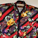 Vintage Richard Warren 100% Silk Floral Jacket Size 6 Photo 3