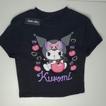 Hot Topic KUROMI BY SANRIO CHERRY BOW BLACK BABY TEE  SMALL NEW WITH TAGS Photo 0