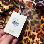 LITA by Ciera womens small cheetah swirl silk shirt dress cute lux mini open sle Black Photo 8