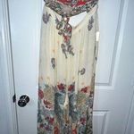 Free People Bali Birds Of Paradise Jumpsuit in Ivory Combo Palazzo PantNWT Sz XL Photo 0