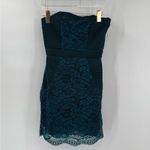 Lovers + Friends  Teal Black Lace Mesh Strapless Mini Dress - XS Photo 2