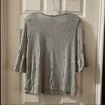 Caution to the Wind  Grey Knit 3/4 Sleeve Blouse L Photo 7
