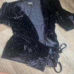 Reformation  Plunging Black Bara Wrap Top size xs/s Photo 2