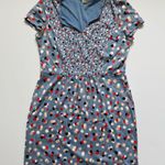 Boden Emory Jersey Dress Periwinkle Blue Fallen Blossom Floral Size 8P Photo 4