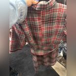 Charlotte Russe  Red and Gray Plaid one piece outfit. Skirt! Photo 2