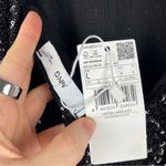 Mango NWT Mng Sequin High Neck Halter Tie Open Back Mini Dress Formal Black 8 Photo 9