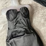 Naked Wardrobe  The Statement Ruched Black Strapless Bodycon Mini Dress Formal S Photo 3