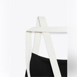 ZARA NWT Stretch Contrast Elegant Black Dress w/ Bow Detail Size Medium Photo 5