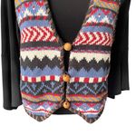 Liz Claiborne LizSport Vintage 90’s Cotton Western Style Vest, Sz S Photo 2