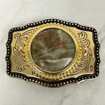 Vintage Cabochon Centerpiece Western Belt Buckle Made in USA Photo 0