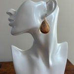 A & J Gold Teardrop Earrings NEW 1.5” Photo 0