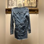 Tinseltown Denim Full Zip-Up Long Sleeve Mini Dress Raw Hem Sz S Western, Y2K, Clubbing, Photo 1