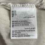 Alfani 3X-Large Top Stretch Twisted Front Long Sleeves V-Neck Metallic Striped Photo 8