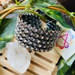 Amrita Singh Clear Austrian Crystal Gun Metal Cuff Gorgeous Photo 5