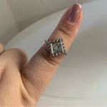 SOLID WHITE GOLD GENUINE DIAMOND .67 CTW INVISIBLE SET PRINCESS CUT RING (7) Photo 6