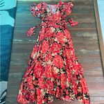 Abel the label Anthropologie Bright Floral Bohemian Maxi Dress ~ size XS 💚🍄 Photo 6