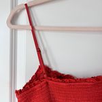 Anthropologie Women’s Rust Pink 100% Cotton Crepe Sleeveless Midi Dress Medium Photo 6