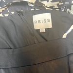 Reiss Black & White Patterned Silk Satin Layered Cocktail Dress Photo 8