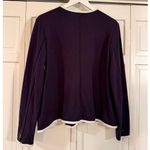 Lands' End Blazer Cardigan nautical navy and white size 16 Photo 5