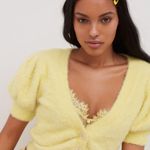 For Love & Lemons ππ Faye Lace Underwire Bra ~ Yellow XXS NWT Photo 9