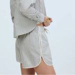 Madewell Crinkle Cotton Striped Dolphin-Hem Shorts Boxers Women’s Large Photo 1